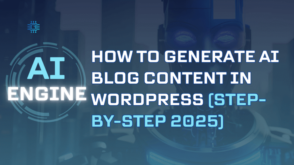 AI blog writing using AI Engine plugin for wordpress