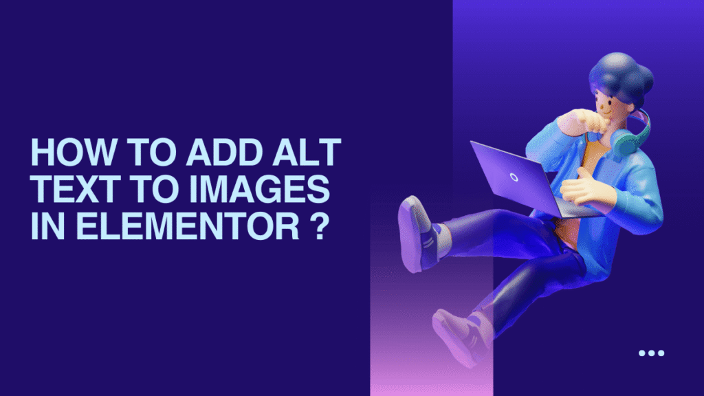 how to add al txt to images in elementor