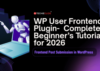 WP User Frontend Plugin frontend post submission form in WordPress dashboard